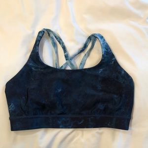 Water pattern lululemon sports bra
